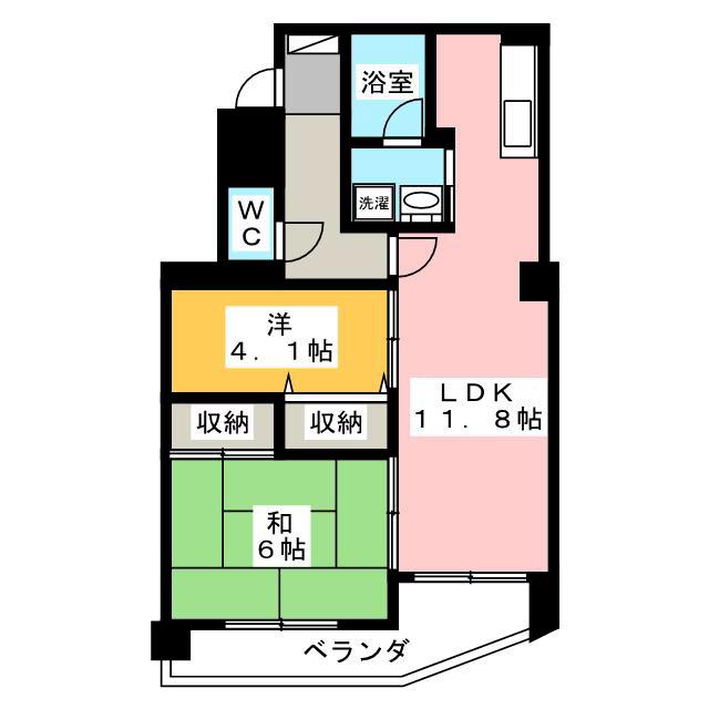 ストークマンション(2LDK/1階)の間取り写真