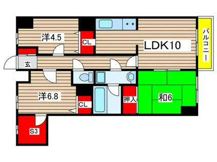 ブエナスイート(3SLDK/3階)の間取り写真