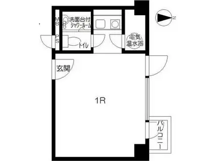 ローレル永田町(ワンルーム/3階)の間取り写真