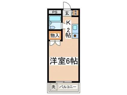 ハイツ・明和(1K/2階)の間取り写真