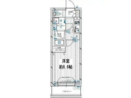 REGALIZ新宿落合(1K/2階)の間取り写真