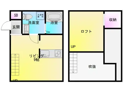 PRIMA東大阪(ワンルーム/1階)の間取り写真