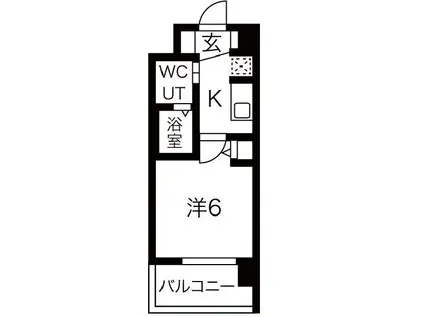 エグゼ大阪ドーム(1K/7階)の間取り写真