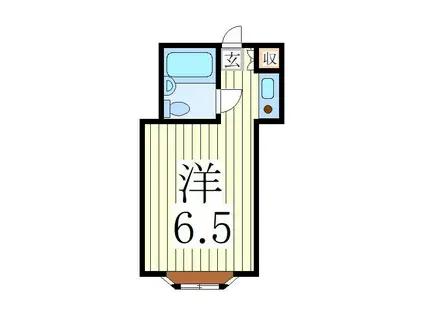 川村第4マンション(ワンルーム/2階)の間取り写真