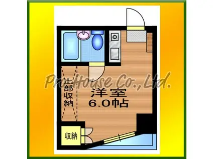 コーラルパレス(ワンルーム/3階)の間取り写真