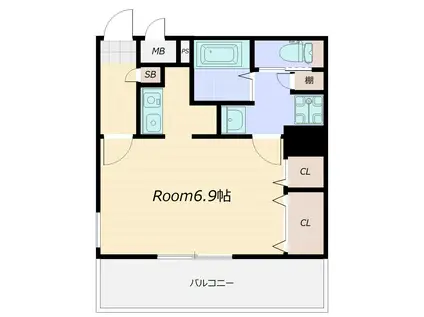 ダイドーメゾン大阪堂島(1K/9階)の間取り写真