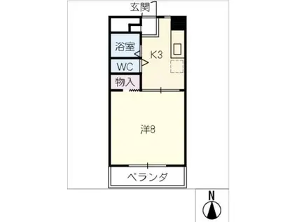 フジタハイツ(1K/3階)の間取り写真