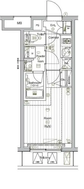 THE PREMIUM CUBE G 大崎 2階階 間取り