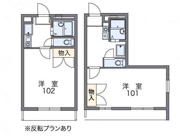 レオパレスグリーンロードII(1K/3階)の間取り写真