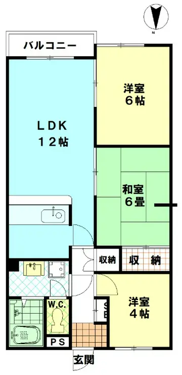 ピアジェ弐番館 1階階 間取り