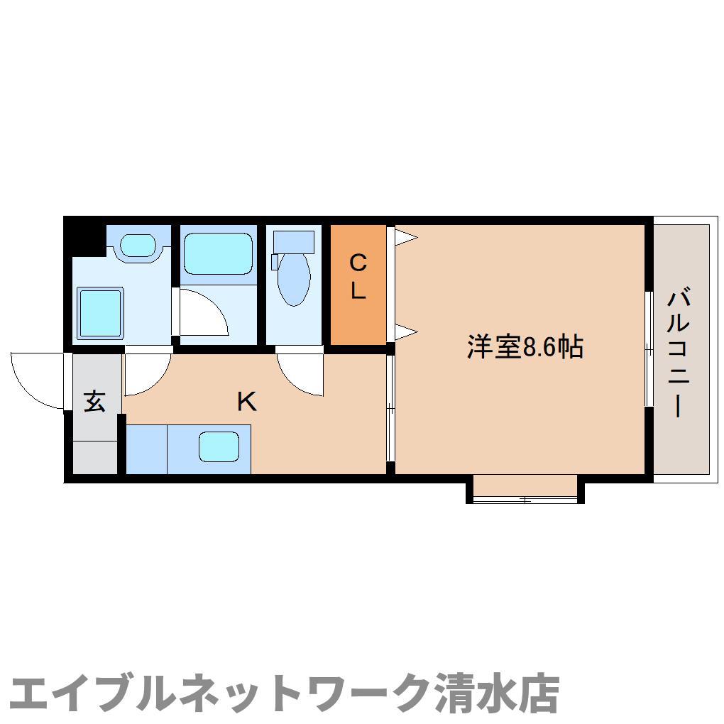 サンライズ(1K/1階)の間取り写真