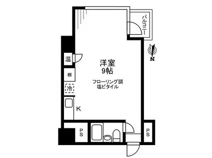 ロジマン西麻布(ワンルーム/2階)の間取り写真