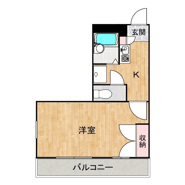 サンルーチェHARA(1K/3階)の間取り写真