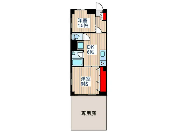 サンライズマンション一橋学園 1階階 間取り