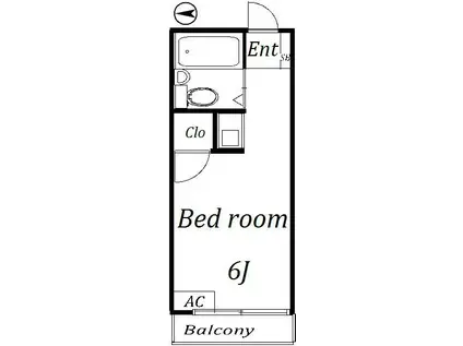 サングリーン東武練馬(ワンルーム/3階)の間取り写真