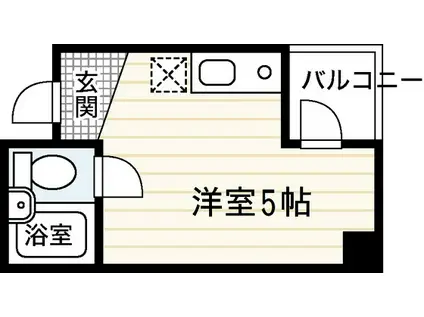 アスプロパラティ83(ワンルーム/5階)の間取り写真