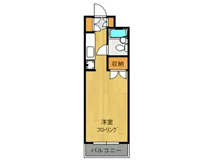 カメリヤ(1K/2階)の間取り写真