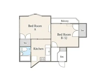 渋谷イースト(2K/1階)の間取り写真