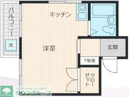 サヅカハイツ(ワンルーム/2階)の間取り写真