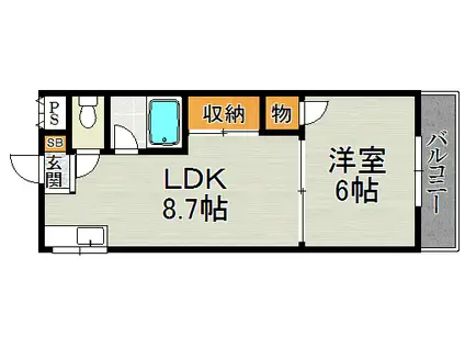DO・関目(1LDK/3階)の間取り写真