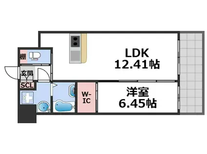 プレジオ帝塚山(1LDK/10階)の間取り写真