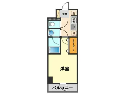 DIPS亀有駅前(1K/2階)の間取り写真