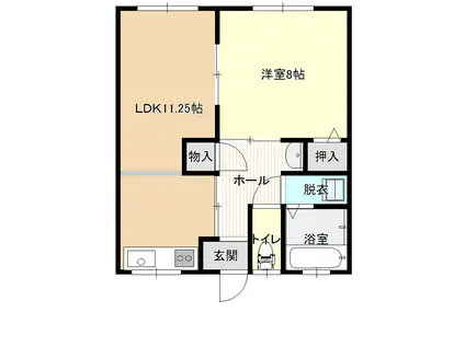 メゾンシンプル ネオ(1LDK/1階)の間取り写真