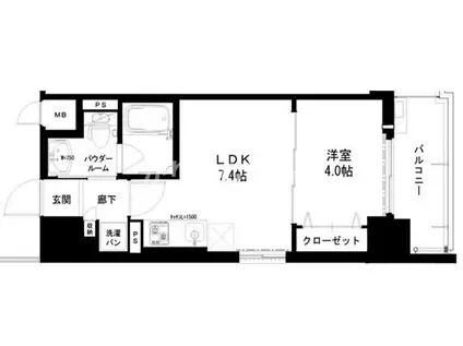 LA CASA京橋(1LDK/8階)の間取り写真