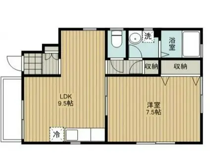 ピュアメゾン大原(1LDK/1階)の間取り写真