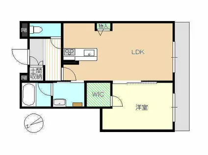 EL CAMINO(1LDK/3階)の間取り写真