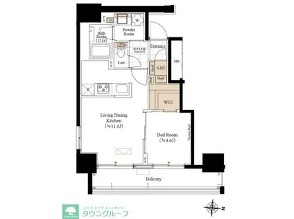 ブランシエスタ両国(1LDK/7階)の間取り写真