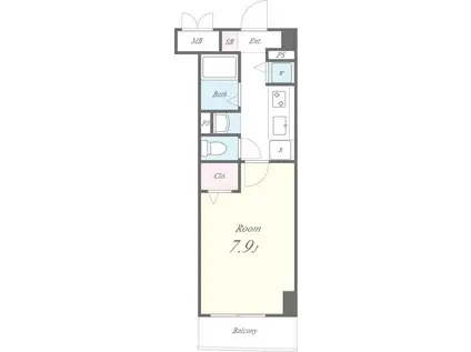 プロニティ タナカ(1K/5階)の間取り写真