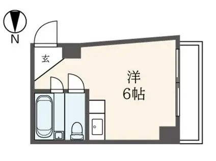 アネックス府中(ワンルーム/4階)の間取り写真