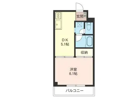 コート・モスティー(1DK/3階)の間取り写真