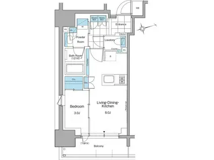 ルフォンプログレ本郷三丁目(1DK/10階)の間取り写真