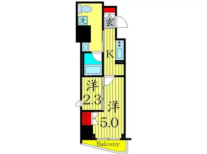 ARKMARK板橋大山(2K/5階)の間取り写真