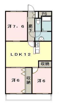 フレシール(3LDK/2階)の間取り写真