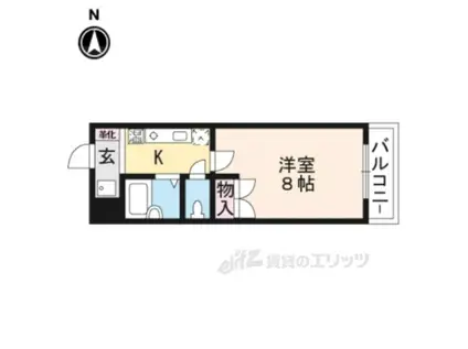 若草フェニックスマンション(1K/3階)の間取り写真