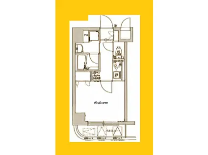 グリフィン新横浜・七番館(1K/11階)の間取り写真