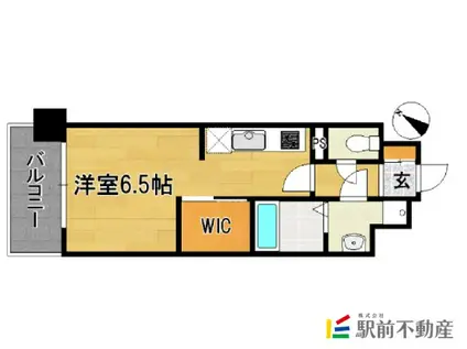 エンクレスト博多III(1K/13階)の間取り写真