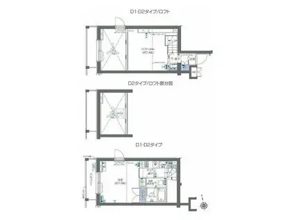レオパレスWISTERIA(1K/1階)の間取り写真