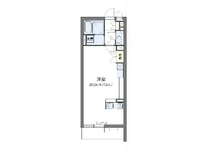 クレイノル ボヌール白岡(ワンルーム/3階)の間取り写真