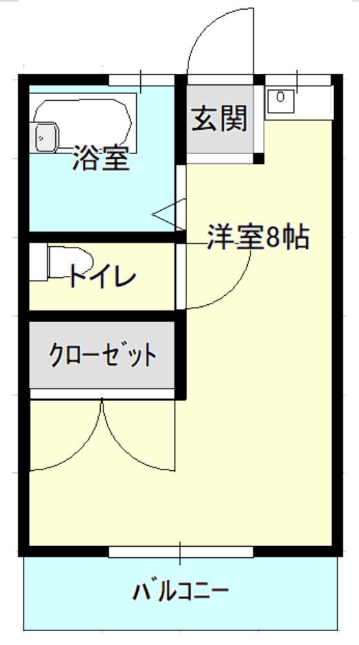 ハイツアバンセ(ワンルーム/2階)の間取り写真