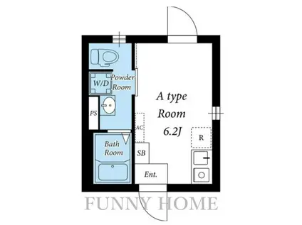 キャッスル廣瀬若林(ワンルーム/3階)の間取り写真