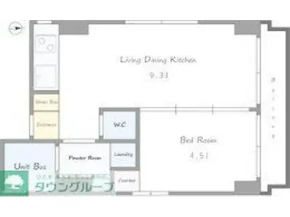 コーポシオ(1LDK/3階)の間取り写真