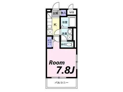 ミステル(1K/1階)の間取り写真