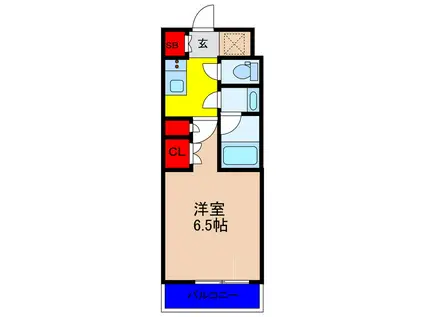 DIPS亀有駅前(1K/12階)の間取り写真