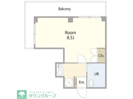 メゾンマロニエ(1K/3階)の間取り写真