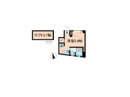 バーミープレイス上北沢II(1K/1階)の間取り写真