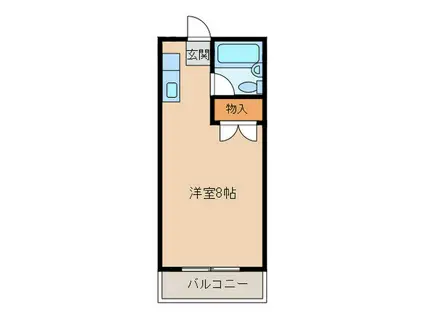 フォンテーヌ西新(ワンルーム/4階)の間取り写真